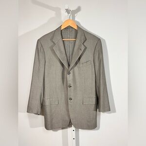 Kiton x Bergdorf Cashmere Blazer Italy Grey Quiet Luxury Menswear 44R
